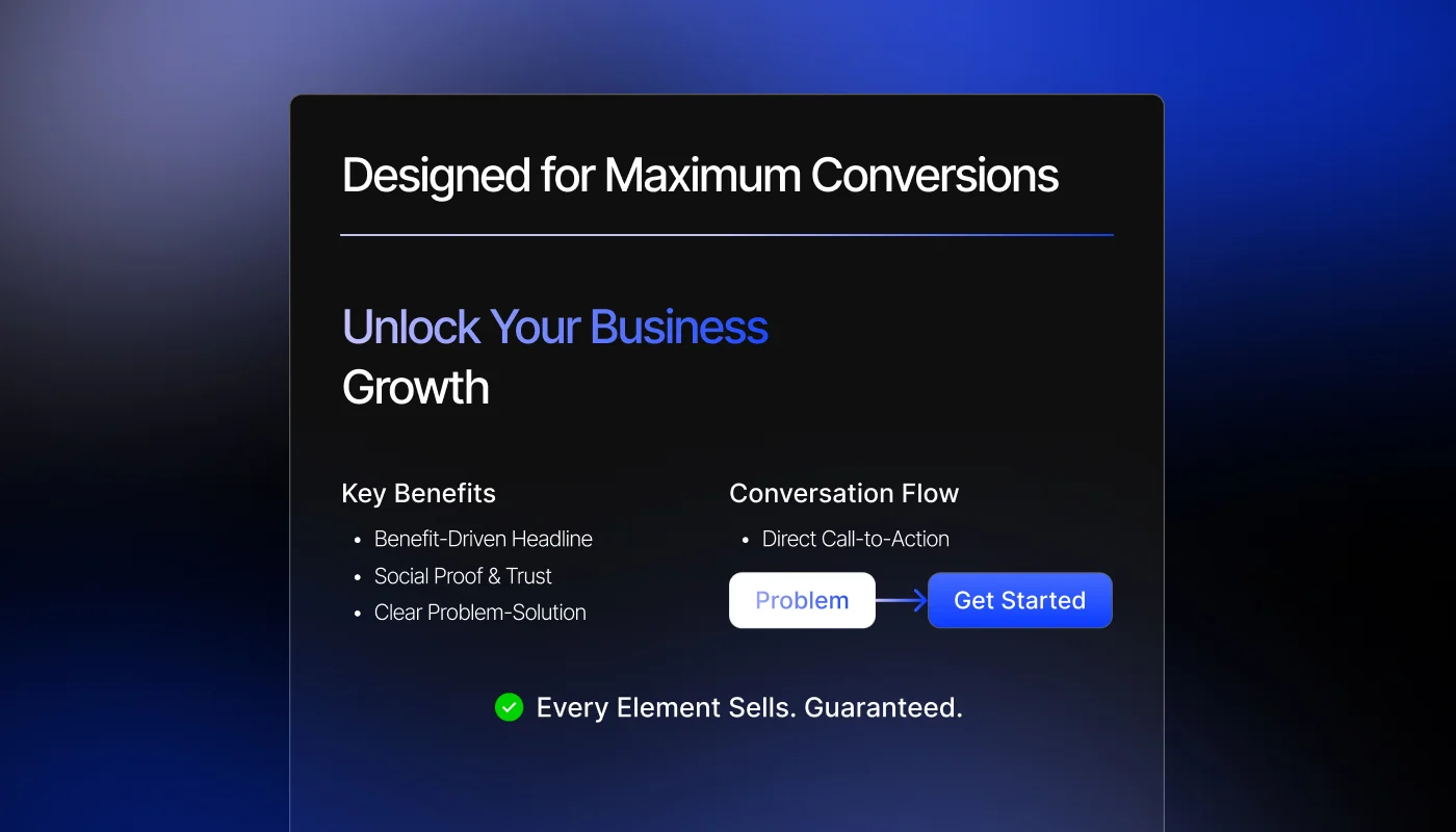 Banner for the sales-focused UI/UX